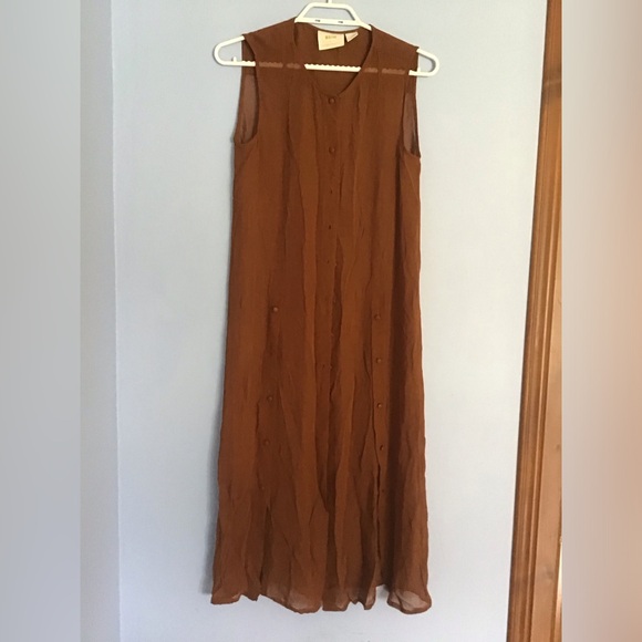 Maeve Meriwether Sheer Button-Front Tunic - Picture 6 of 8